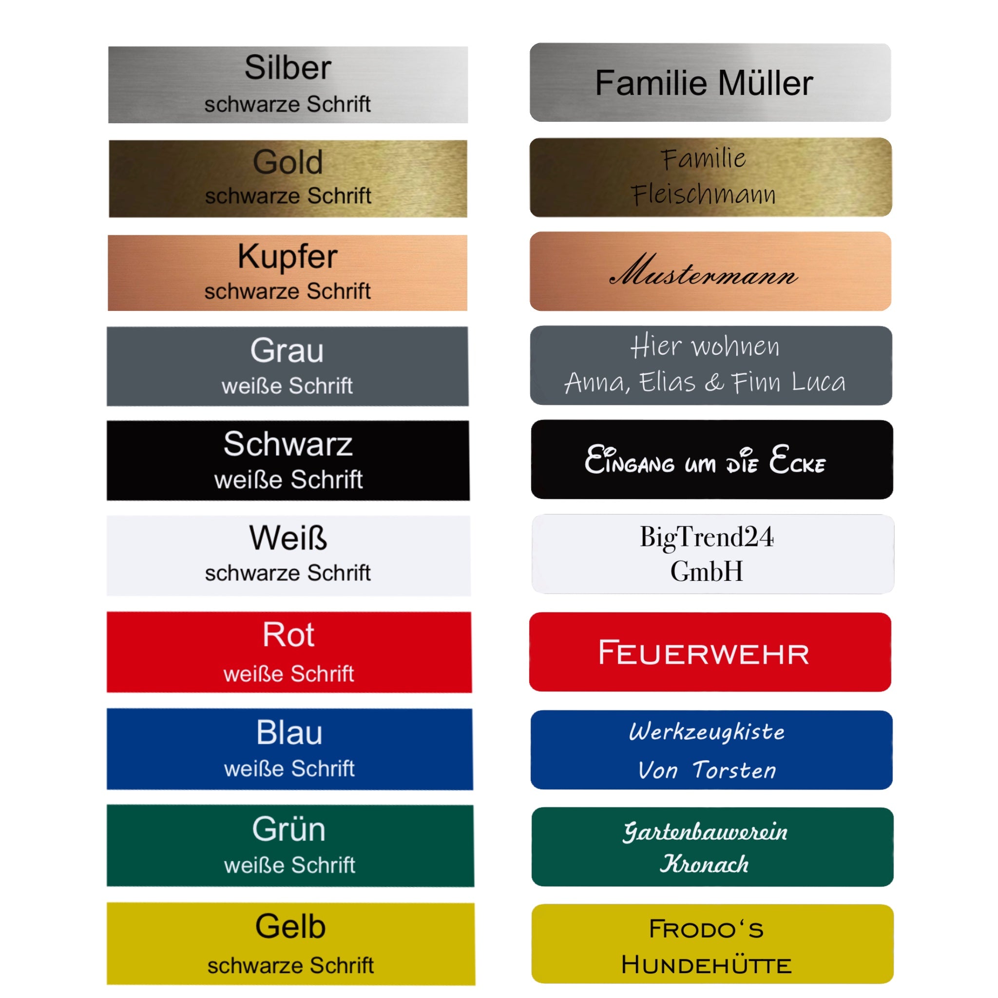 Klingelschilder