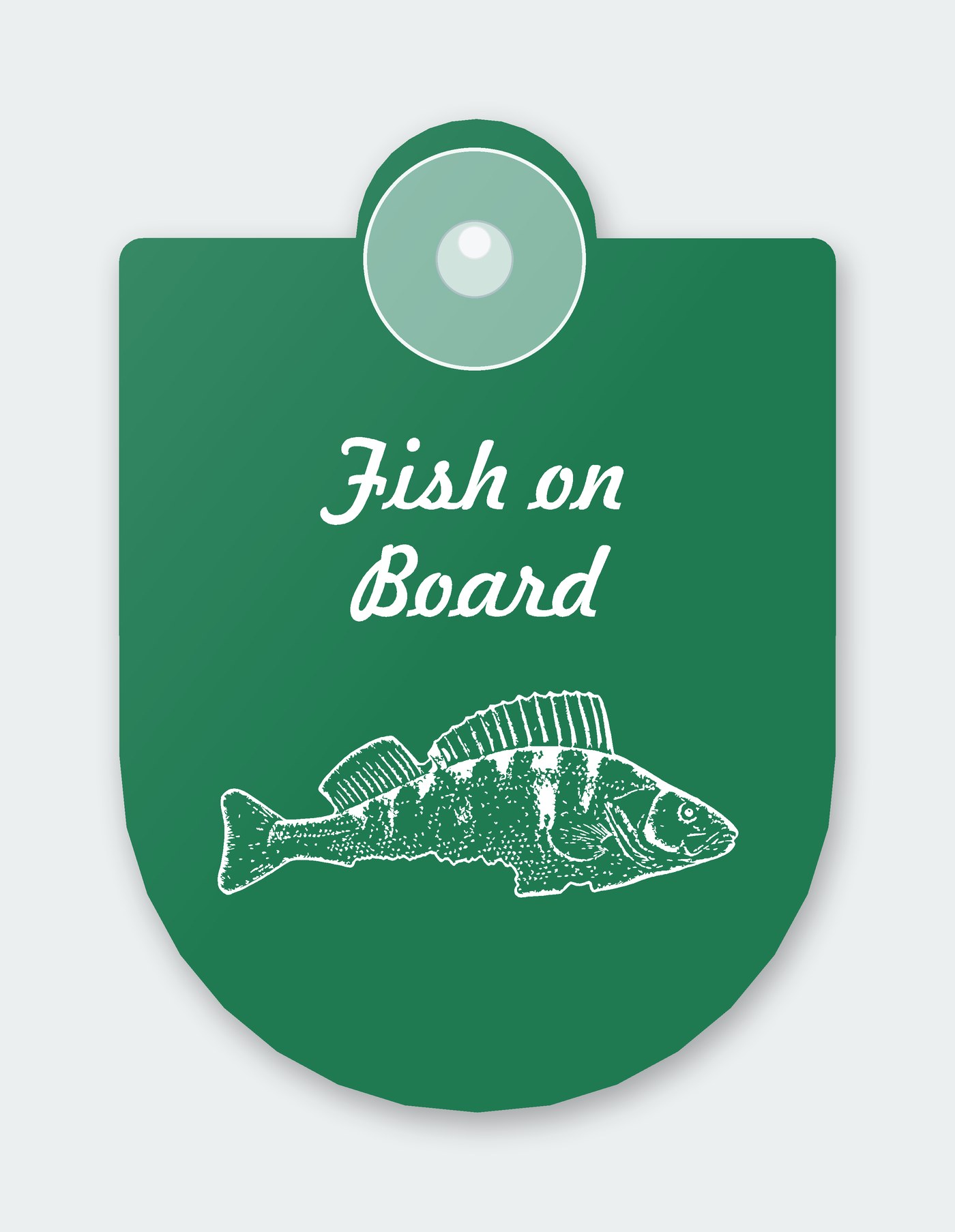 Saugnapfschild „Fish on Board“