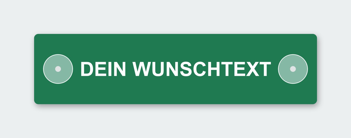 Wunschtext-Saugnapfschild