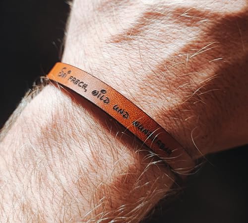 Echt-Leder-Armband mit Spruch