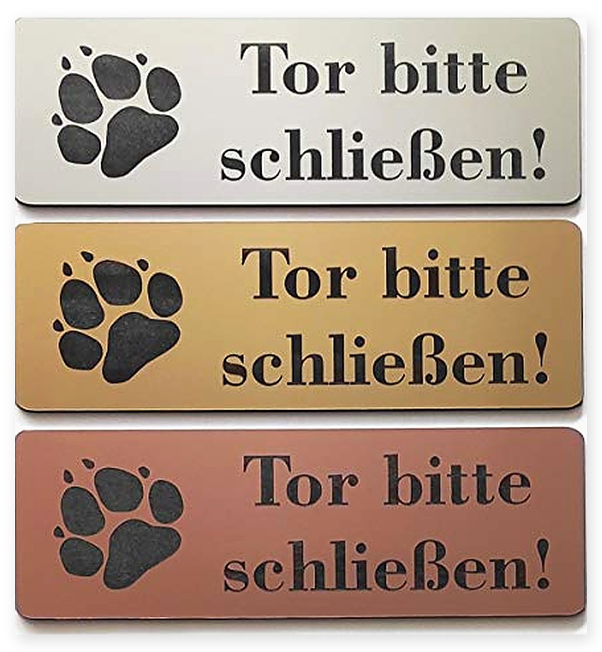 Hundeschild Warnschild 12x4cm selbstklebend