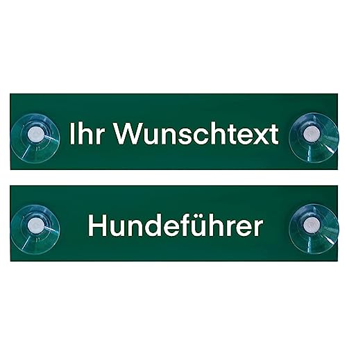 Hinweis Schild Saugnapfschild Landwirtschaft, Forstbetrieb, Jagdbetrieb, Hundeführer, Forstwirtschaft Grün 200x50 mm
