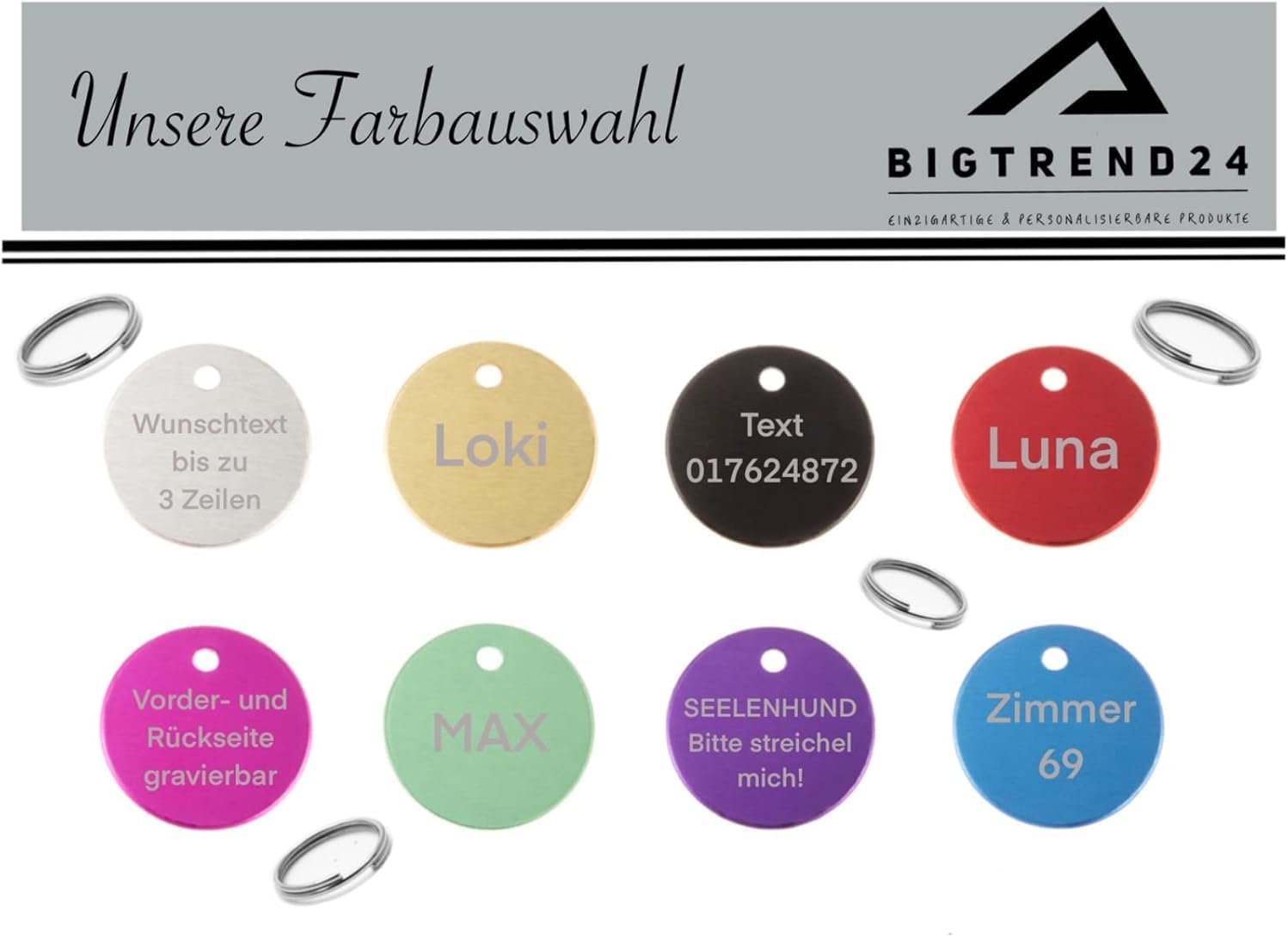 Personalisierte Hundemarke Herz oder Knochen, gravierbare Haustiermarke aus Aluminium, beidseitig beschriftbar