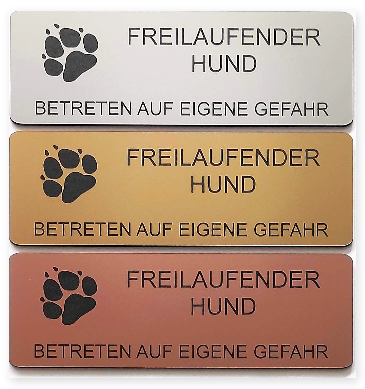 Hundeschild Warnschild 12x4cm selbstklebend