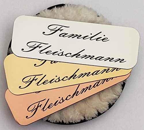 Klingelschild Türschild Abgerundet Briefkastenschild Namensschild Gravur Klebend