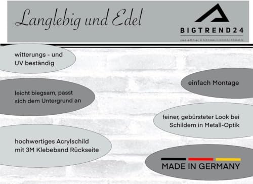 Klingelschild mit Strich und 2 Herzen und bis zu 4 Namen - selbstklebend - in verschiedenen Größen - MADE IN GERMANY -Briefkastenschild-Namensschild-Türschild-mit-Gravur- Motiv -wetterfest